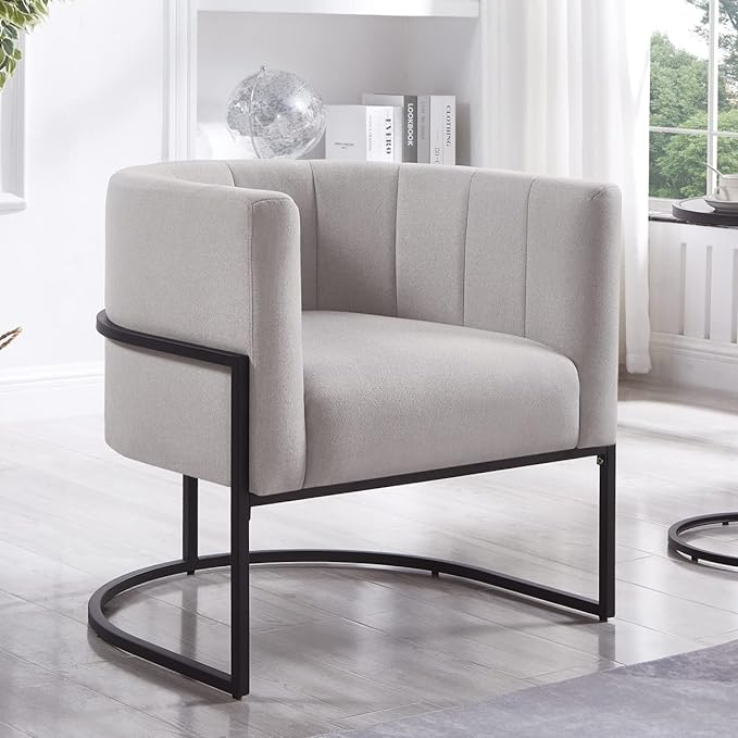 Upholstered Living Room Chairs Modern Black Textured Velvet Accent Chair