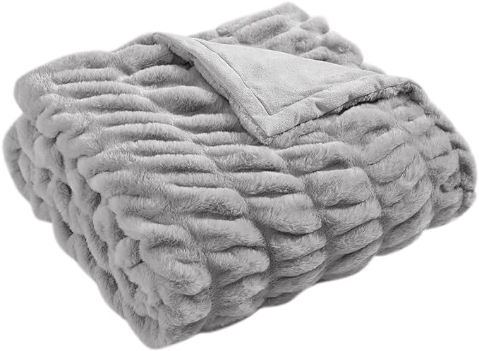 Lapin Ultra Fine Faux Fur Throw Blanket - Luxurious