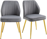 Modern Upholstered Dining Chairs Set of 2 with Seat Cushion