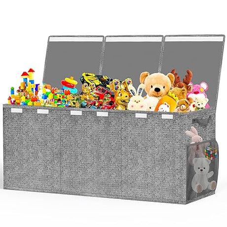 Spacious Dustproof Toy Bin for Playrooms & Bedrooms