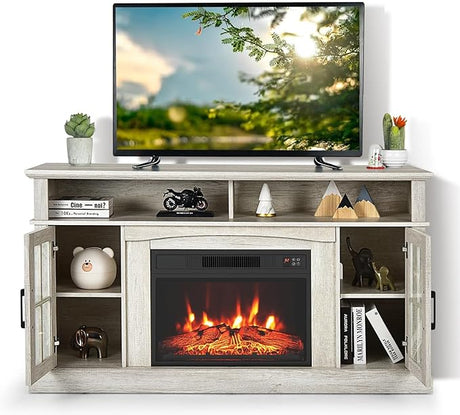 58 Inches Fireplace TV Stand with 23 Inch Fireplace