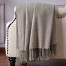 Silk Throw Blanket with Fringe, Pure Mulberry Silk, Naturally Soft