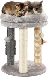 4in1 Small Cat Tree,Scratching Post with Tower Soft Cat Bed