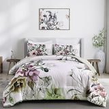 7 Pieces Bed in a Bag Embroidery Floral Comforter