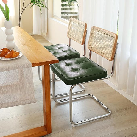 Rattan Dining Chairs with Cane Backrest