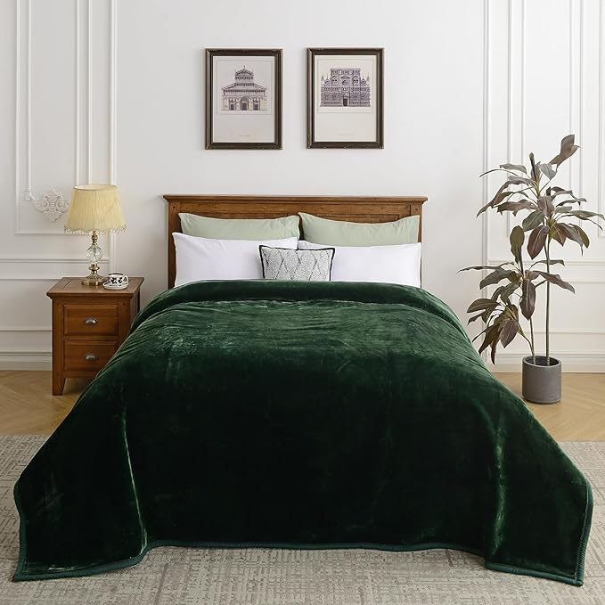 Heavy Faux Mink Blanket - 9LB, Single-Ply, King Size Thick Fleece