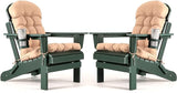 Folding Adirondack Chairs Set of 2 with Cushion with Cup Holde