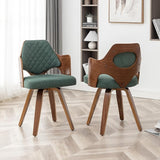 Swivel Dining Chairs Set of 2 Mid Century Modern Dining Room Chairs