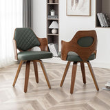 Swivel Dining Chairs Set of 2 Mid Century Modern Dining Room Chairs