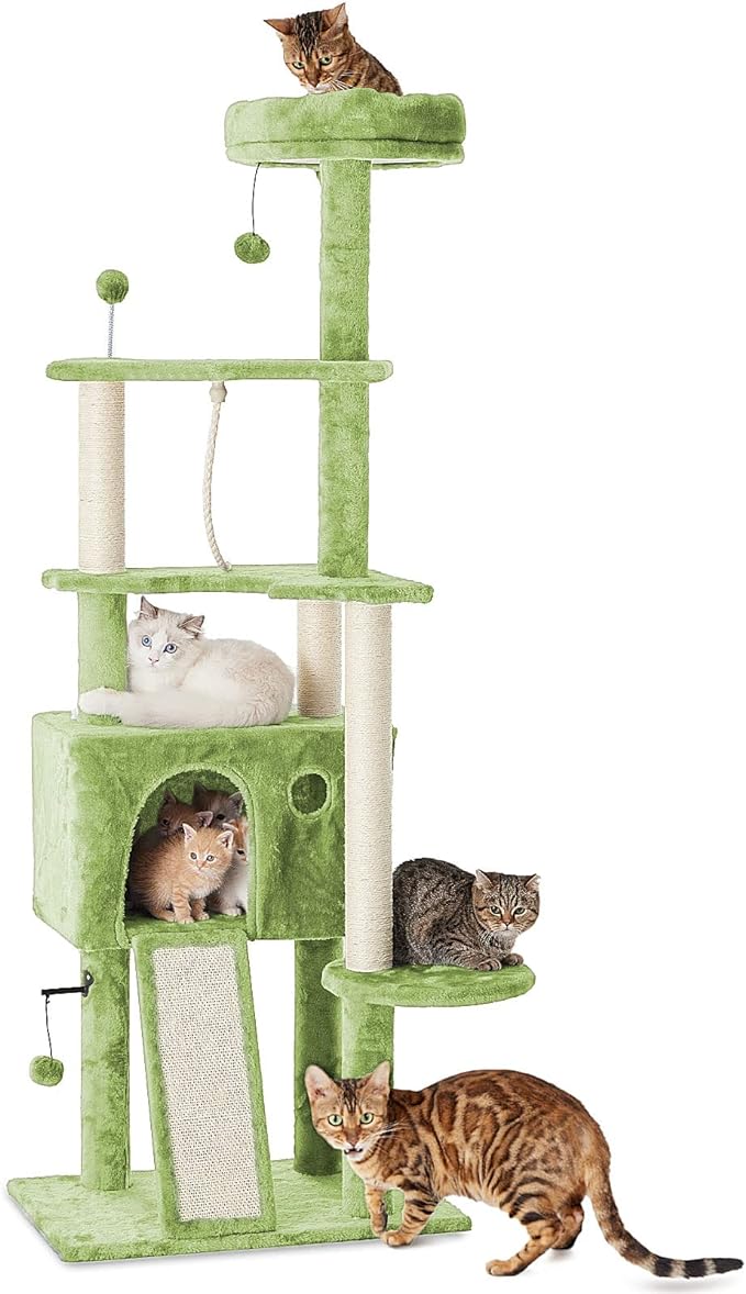 64in Large Cat Tree Cat Tower for Indoor Cats