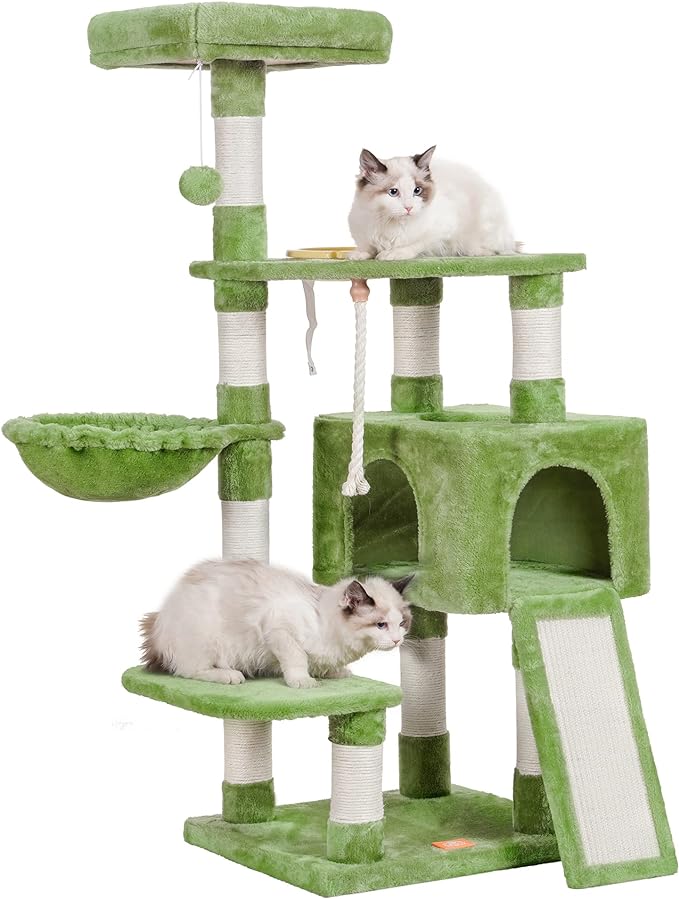 Cat Tree Cat Tower for Indoor Cats Multi-Level Cat Furniture Condo with Feeding Bowl