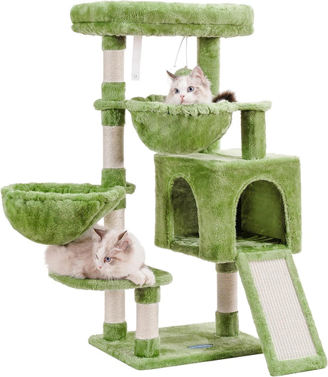 Cat Tree, Cat Tower for Indoor Cats, Cat House with Large Padded Bed, Cozy Condo