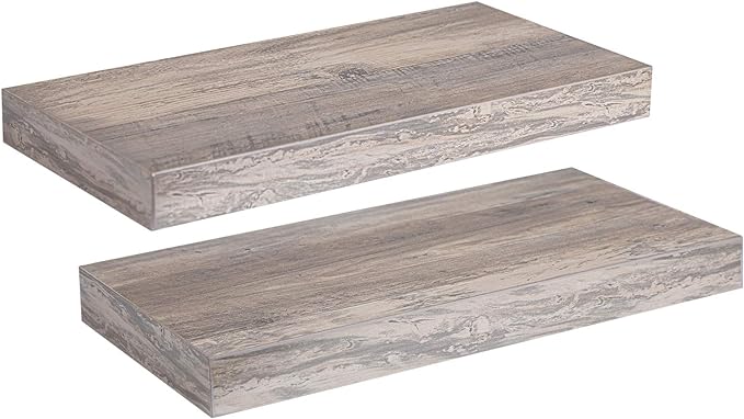 Floating Shelves, Wall Shelf Set of 2, 15.7 Inch Hanging Shelf