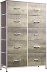 Tall Dresser for Bedroom with 10 Drawers Chest of Drawers