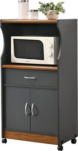 IMPORT Microwave Cart with One Drawer, Two Doors