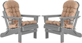 Folding Adirondack Chairs Set of 2 with Cushion with Cup Holde