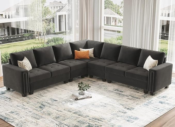 Shape Sofa Couch Oversized Convertible Sectional Sofa Couch