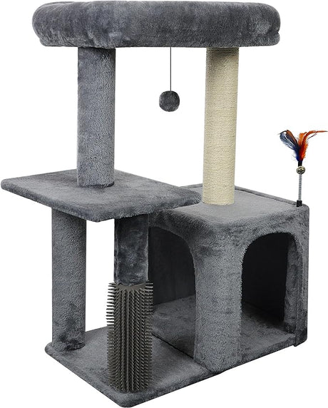 45in Cat Tree Tower with Big Cat Condo for Indoor Cats,Cat Tower Activity Center