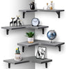 Floating Corner Shelves for Wall Décor Storage