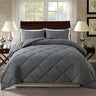 Black Queen Comforter Set with 2 Pillow Shams - 3 Pieces Bed Comforter Set