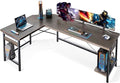 66" L Shaped Larger Gaming Desk, Corner Computer Desk, Sturdy Home Office Computer Table