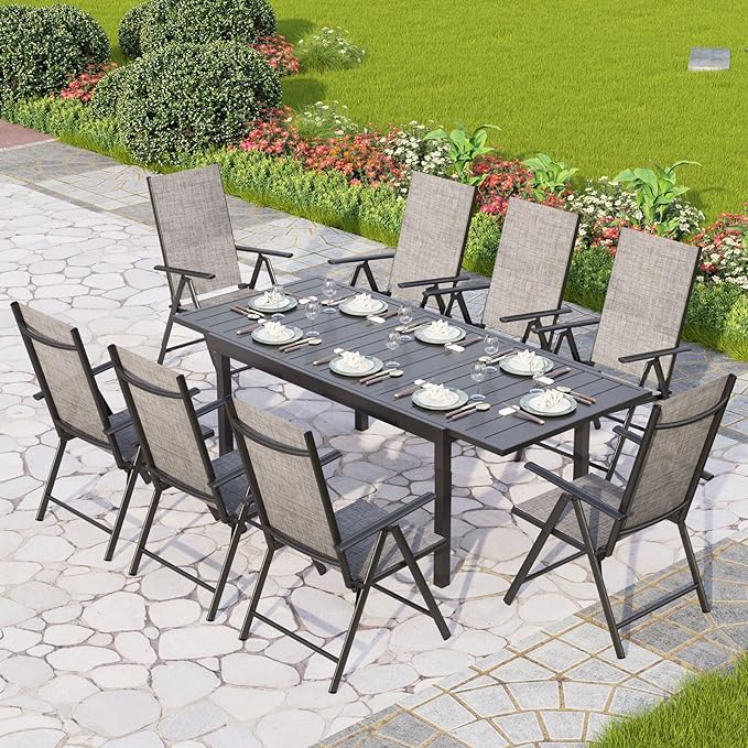 Outdoor Dining Set with Patio Table and Chairs Set of 8