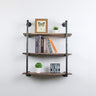 Industrial Floating Shelves Wall Mount,30in Rustic Pipe Wall Shelf,3-Tiers Wall Mount