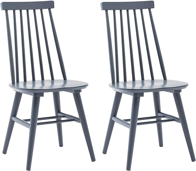 Dining Chairs Set of 2, Wood Dining Room Slat Back Kitchen Windsor Chairs