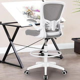 Ergonomic Tall Office Chair with Flip-up Armrests Executive Desk Chair