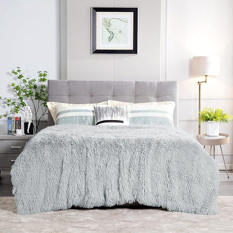 Extra Large Decorative Fluffy Faux Fur Blanket Queen Size Soft