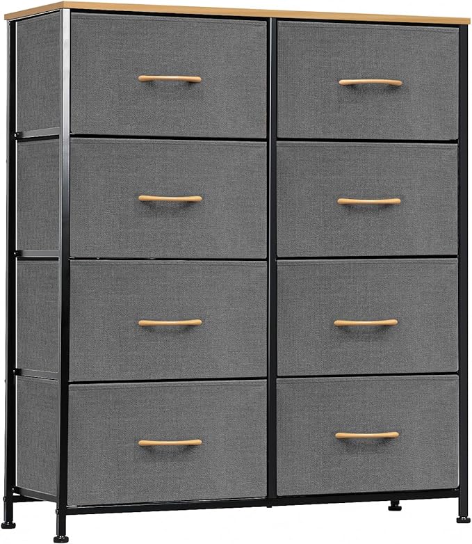 8-Drawer Fabric Dresser Storage for Bedroom, Closet, Hallway, Nursery