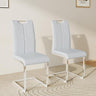 Dining Chairs Set of 2, Modern Dining Chairs with Faux Leather Padded Seat