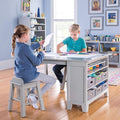 Living and Learning Kids' Art Table and Stool Set (Creamy White)