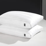 Goose Feather Down Pillow - Set of 2 Bed Pillows for Sleeping