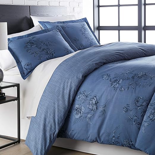 Oversized Comforter Bedding Set Down Alternative All-Season Warmth, Soft Reversible