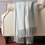 Silk Throw Blanket with Fringe, Pure Mulberry Silk, Naturally Soft