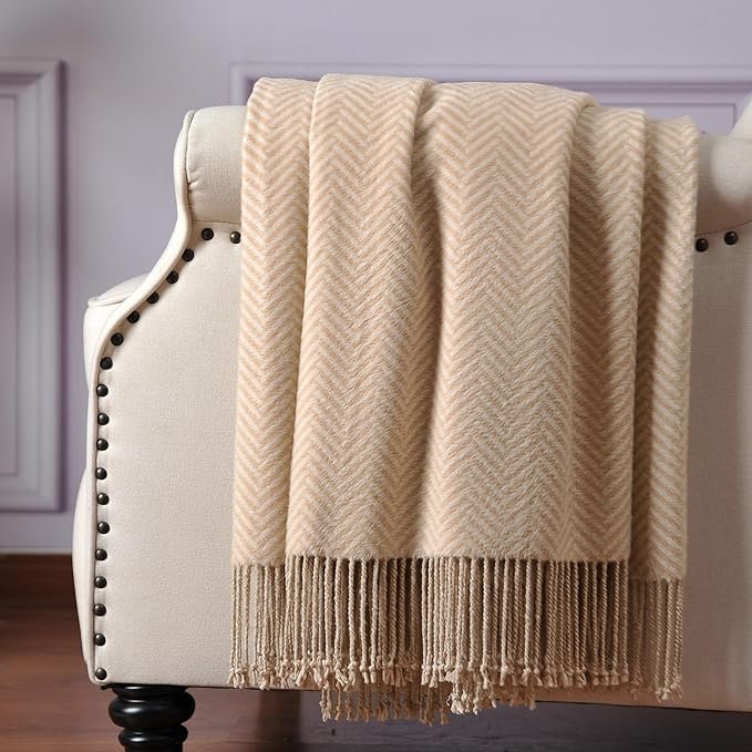 Silk Throw Blanket with Fringe, Pure Mulberry Silk, Naturally Soft