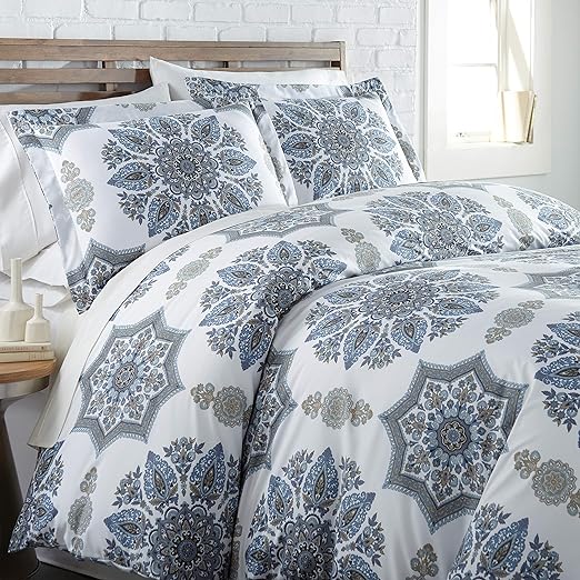 Oversized Comforter Bedding Set Down Alternative All-Season Warmth, Soft Reversible