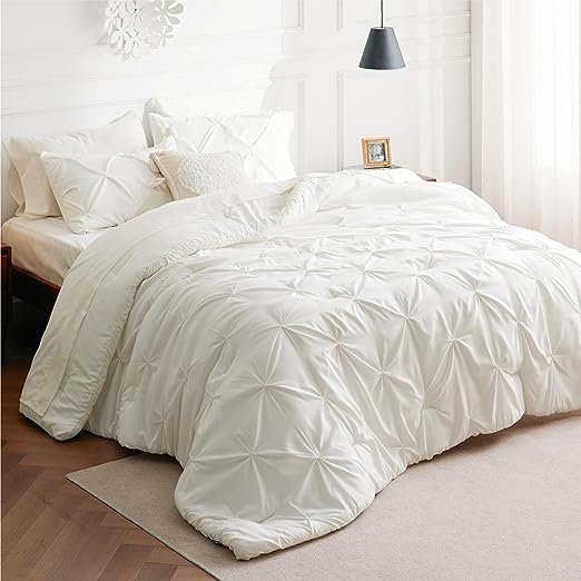 Queen Comforter Set - 7 Pieces Comforters Queen Size Grey