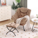 Modern Chair with Folding Footrest Lounge Accent Chai