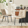 Dining Chairs Set of 2,Faux Leather Upholstered Chairs with Metal Feet