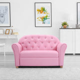 Kids 2-Seat Pink Sofa with Gem Studs – Perfect for Playrooms & Bedrooms