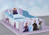 Kids Frozen Bed with Safety Rails and Cozy Bedding