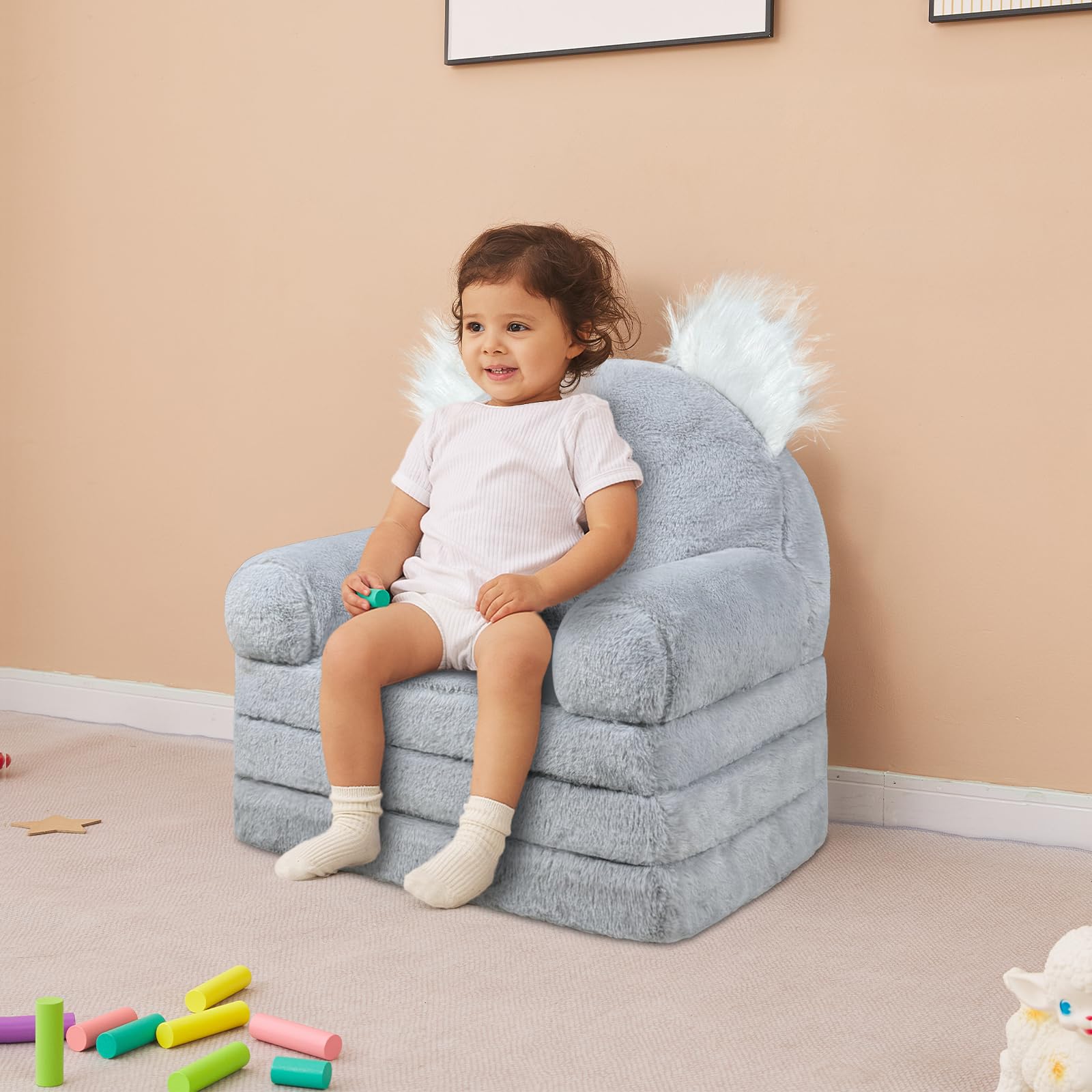 Kids Sofa Bed with Animal Print Design