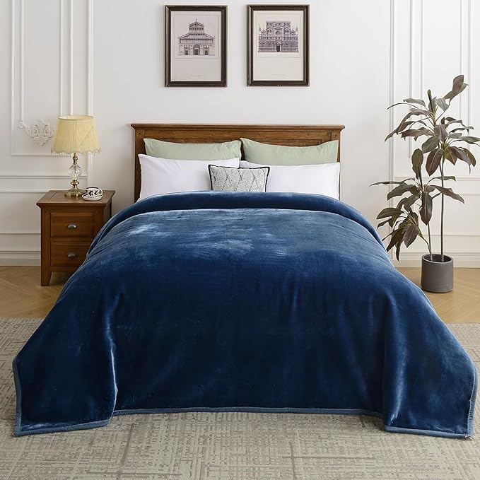 Heavy Faux Mink Blanket - 9LB, Single-Ply, King Size Thick Fleece