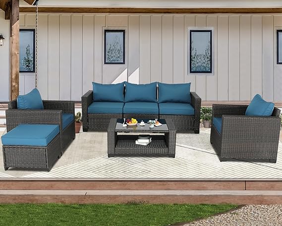 Patio Furniture Sets Outdoor Rattan Wicker Conversation Sofa