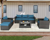 Patio Furniture Sets Outdoor Rattan Wicker Conversation Sofa