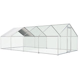 Large outdoor poultry run with UV tarp cover and rust-proof frame