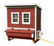 Large pine chicken coop for 18 chickens with Dutch door and screened windows