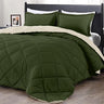 Pintuck Queen Comforter Set with 2 Pillow Shams - 3-Piece - Crystal Teal Queen Bed